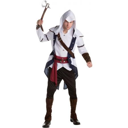 Connor - Assassins Creed™ kostuum voor volwassenen - Verkleedkleding - Maat One Size